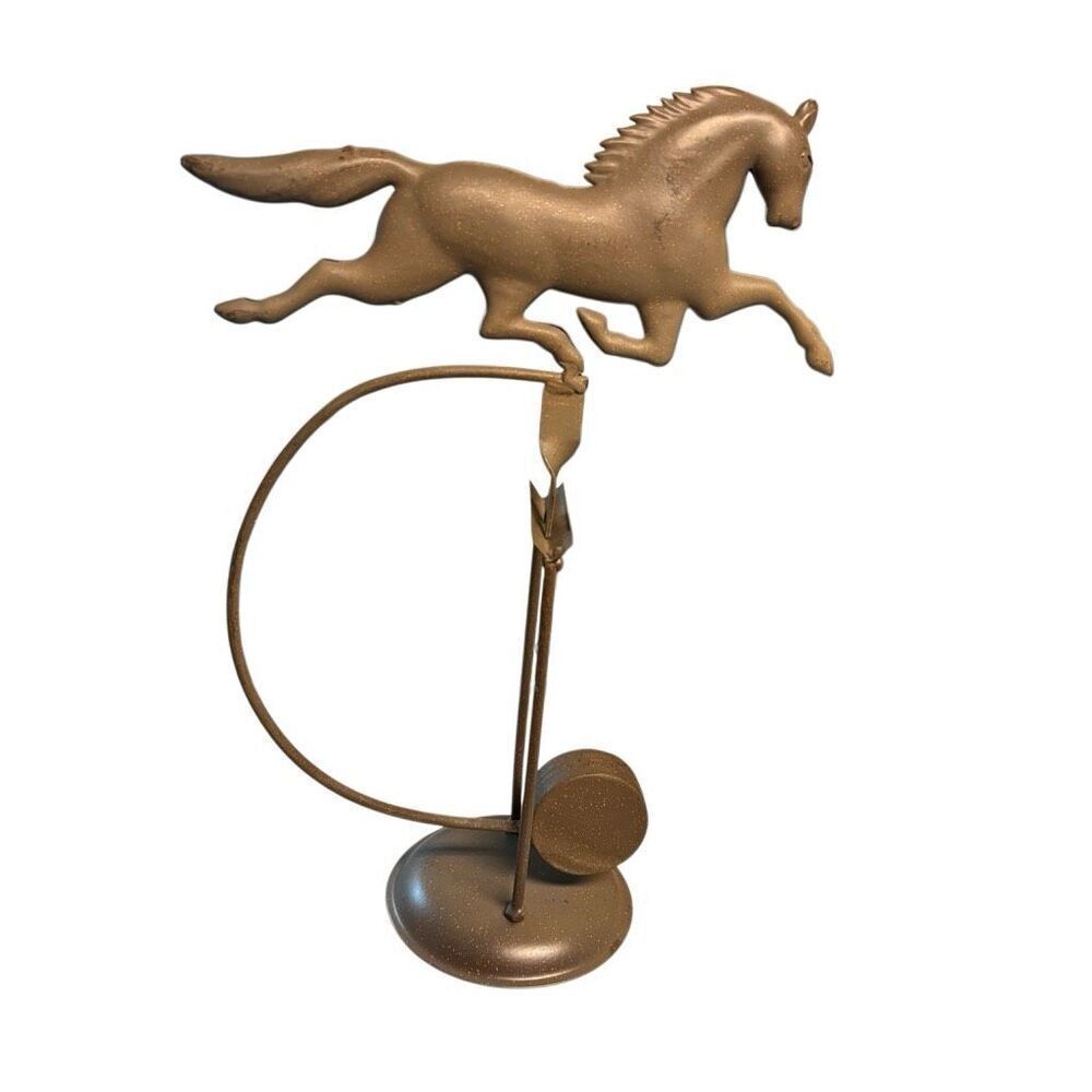 Rustic Metal Horse Tabletop Wind Gauge